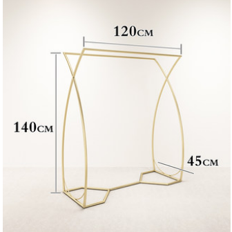 Gold Clothing Display Stand Retail Double Side Clothes Rack Boutique Shelving Garment Rack