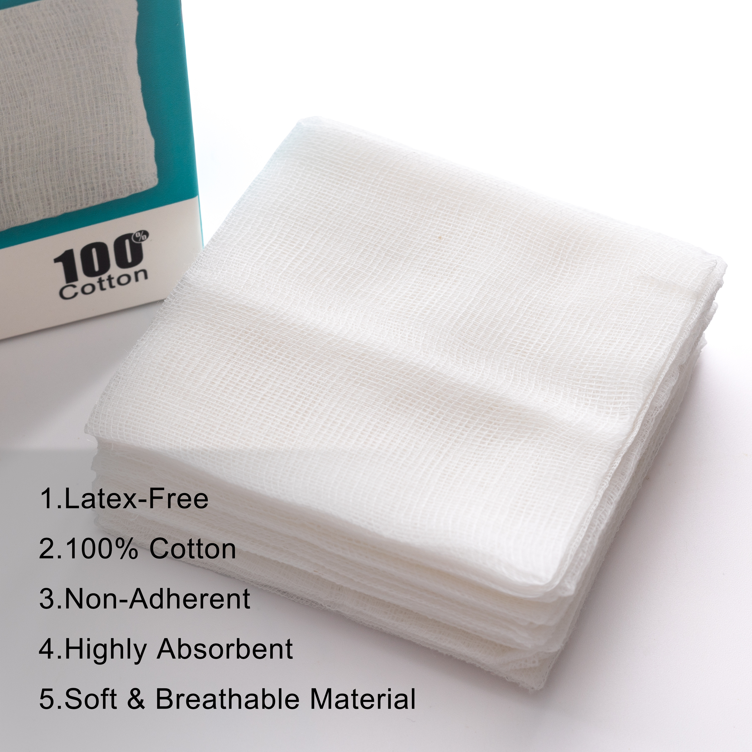 Medical Surgical Absorbent Non-Woven Gauze Sterile Absorbent Gauze Wound Pad Sterilized packaging