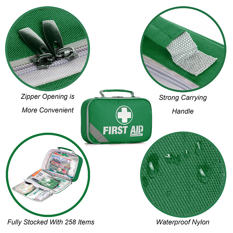 258 Pieces New Type Survival First Aid Kit Professional First Aid Kit Box First-Aid Kit For Travel