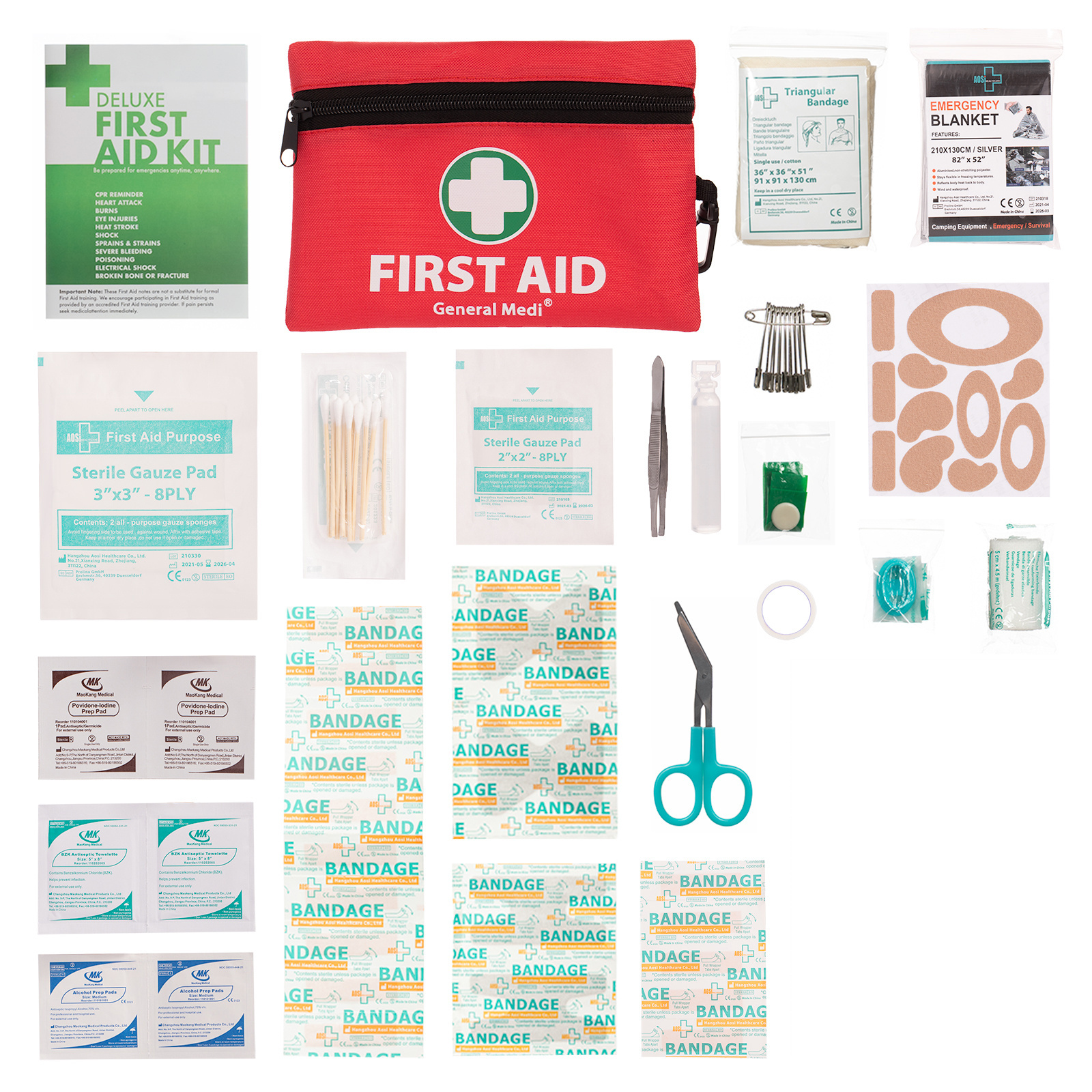 Customized OEM ODM Supplies 110 Pieces Small First Aid Kit Emergency Survival Kit And First Aid Kit