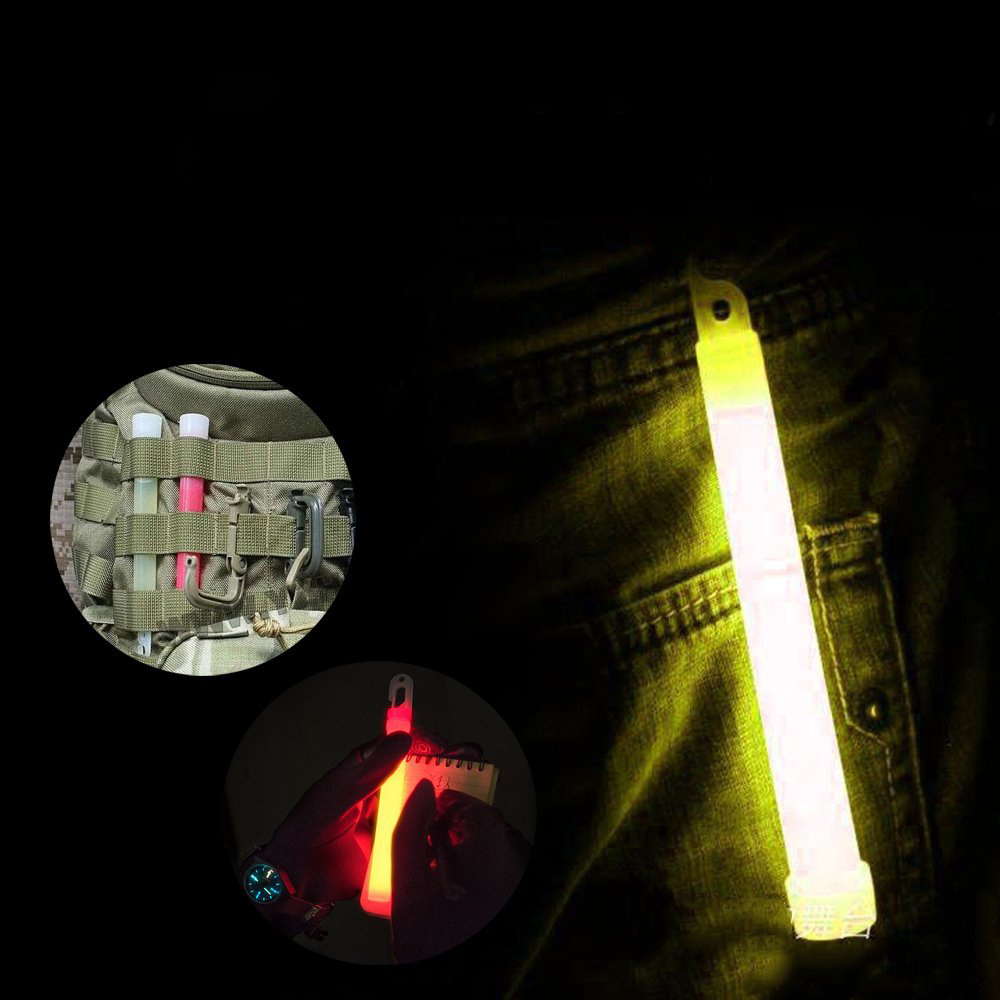 12 Emergency lighting stick Ultra Bright Yellow Glow Snap Light Sticks Bonus Emergency Blanket and Survival Whistle