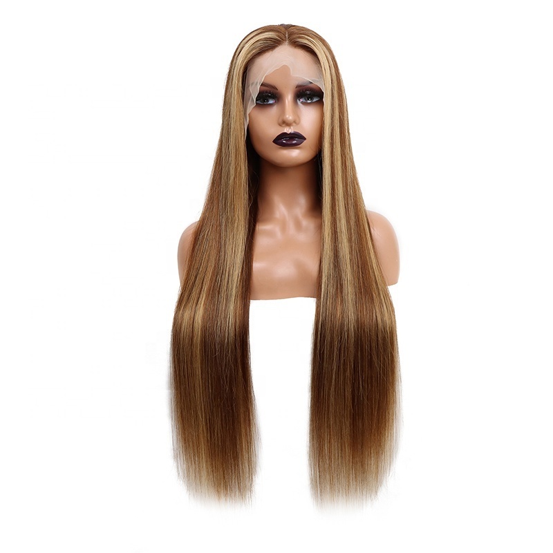 human hair wigs hd highlight color 13*4 lace frontal piano wigs