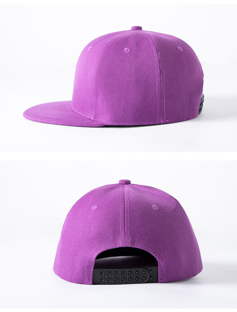 Belief customizable cotton material solid color snapback hats