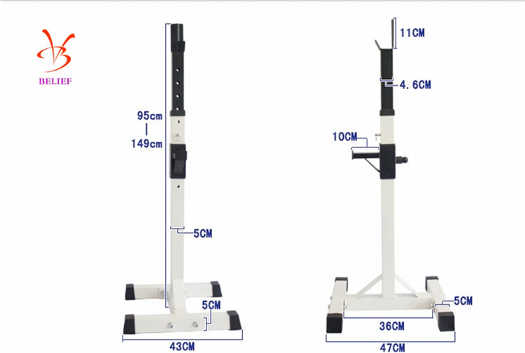 Multi-function Barbell Rack Dip Stand Gym Family Fitness Adjustable Squat Rack