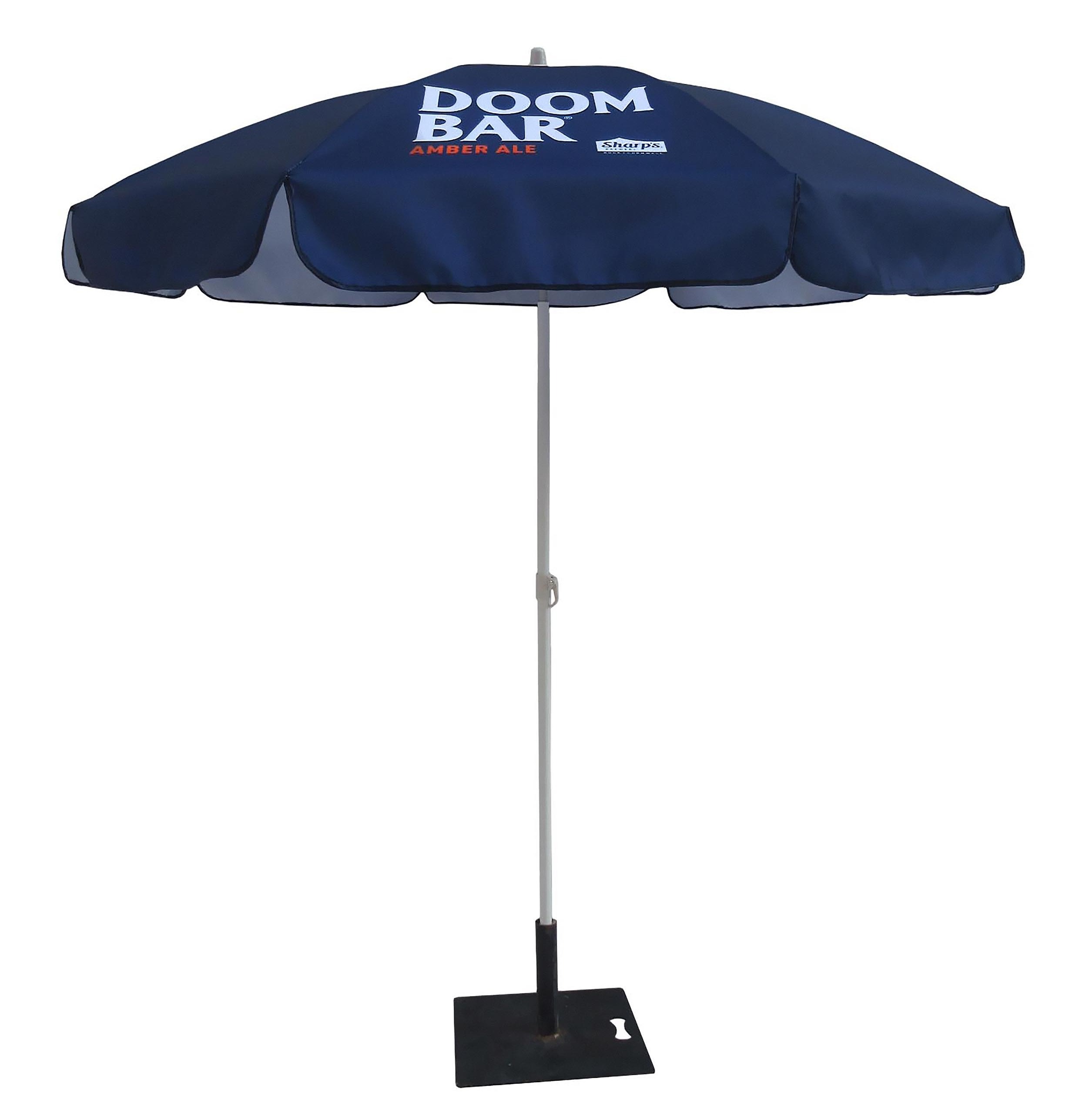 Waterproof Parasol Umbrella Push Open Pin Stop Indonesia Hardwood 210G Polyester Sun Shade Customized Outdoor Wooden Umbrella