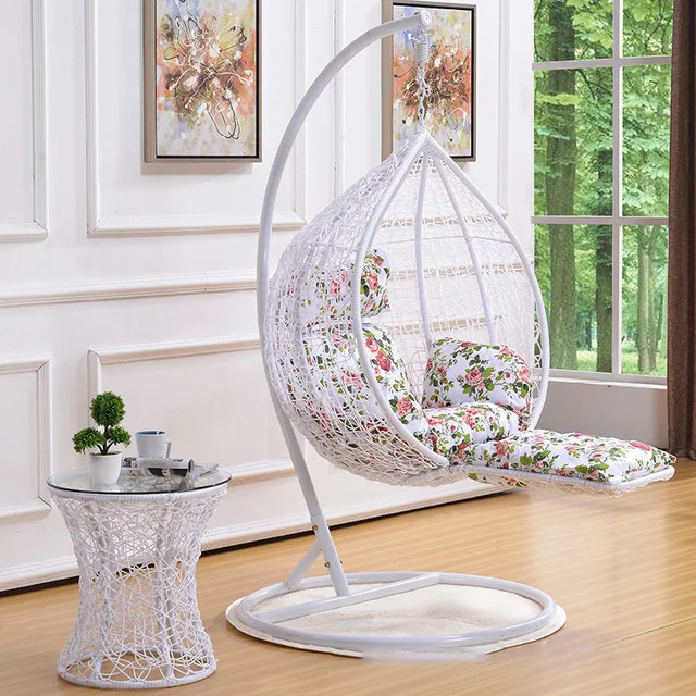 Best-selling Outdoor Furniture Wicker Patio Swing Egg Rattan Hanging Chair for Leisure