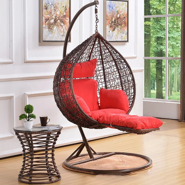 Best-selling Outdoor Furniture Wicker Patio Swing Egg Rattan Hanging Chair for Leisure