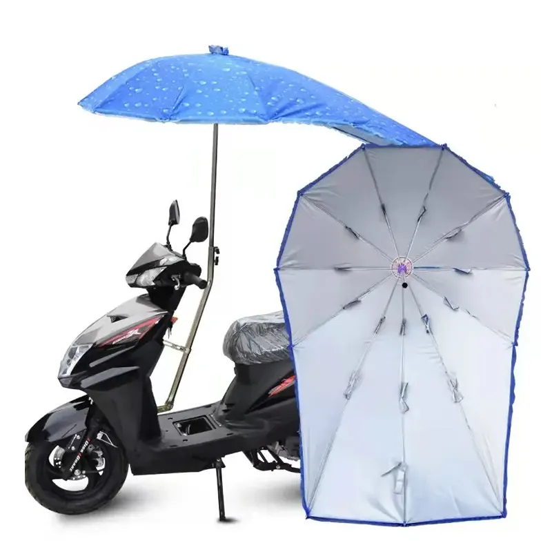 Windproof Electrical Scooter Bike Umbrella Motorbike Motorcycle Umbrella For Rain And Sunshade