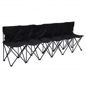 Comfortable Creative  6 Seats Soccer Basketball Lacrosse Sports Bench Folding Fabric Camping Chair  Outdoor Folding  Chair