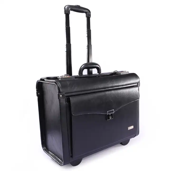 Hot-selling High Quality Customized Suit Case Luggage Sets Trolley Leather Laptop Briefcase Boarding Pilot Luggage