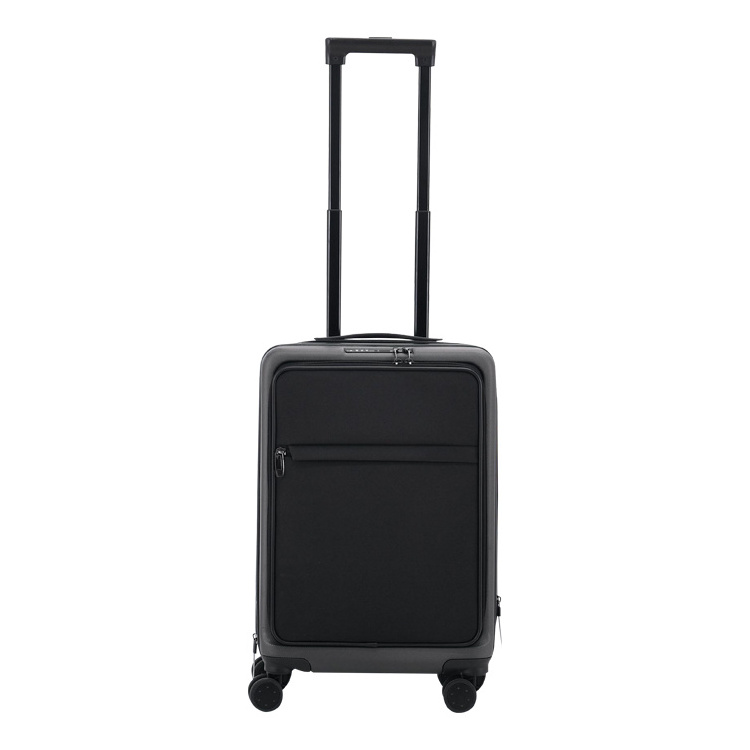 Fashion 20 inch 4 Wheels Black Travel Trolley Abs Luggage Suitcases For Business man