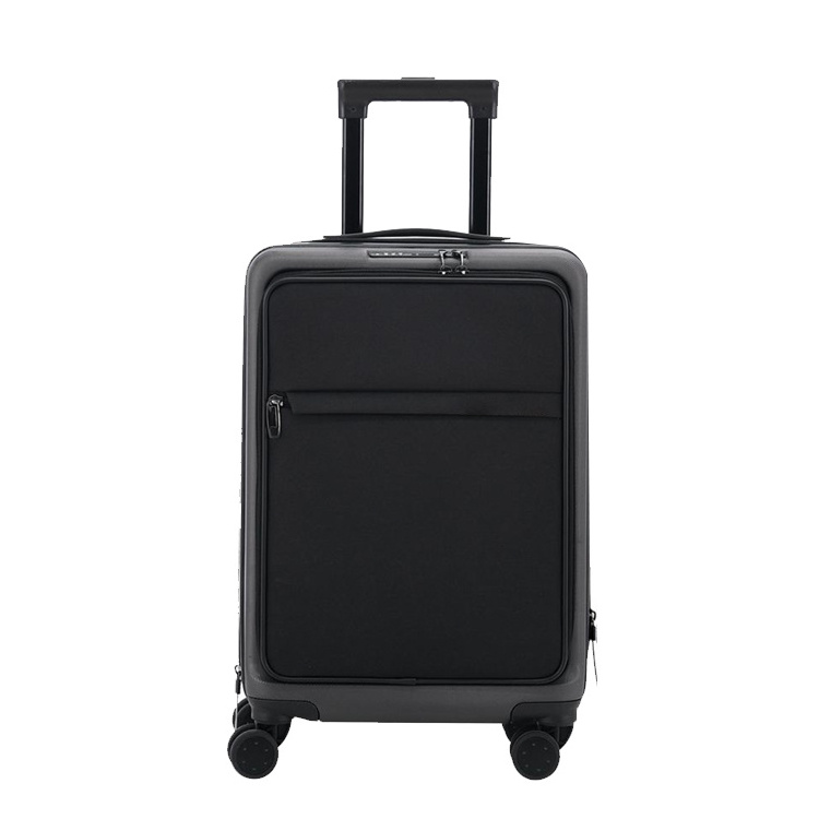 Fashion 20 inch 4 Wheels Black Travel Trolley Abs Luggage Suitcases For Business man