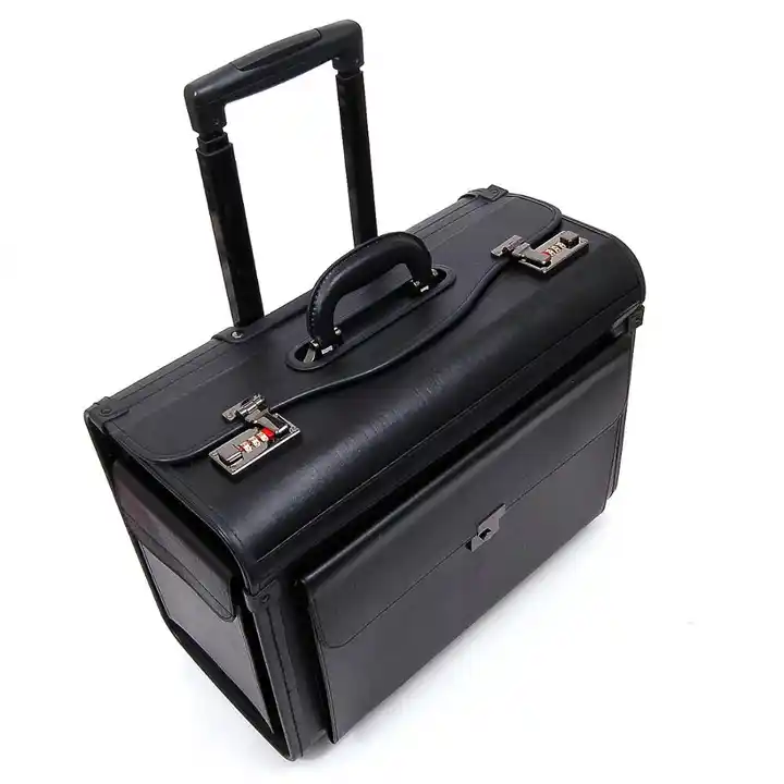 Hot-selling High Quality Customized Suit Case Luggage Sets Trolley Leather Laptop Briefcase Boarding Pilot Luggage