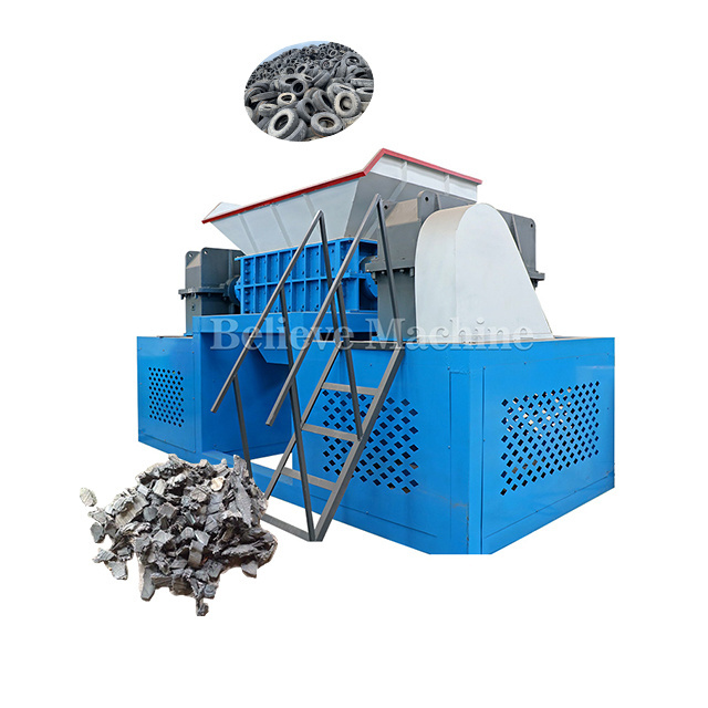 Factory price automatic portable big used car truck tire shredder old tyre recycling machine for sale