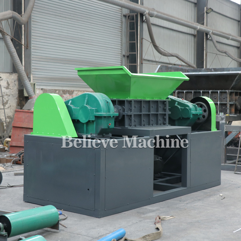 Durable Industrial Metal Shredder Equipment Heavy Duty Double Shaft Metal Shredder Machine