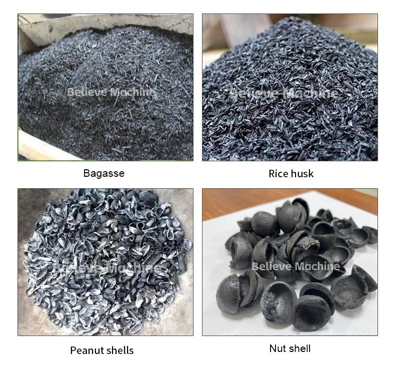 Factory price biochar processing machine which usage rice husks carbonization furnace with cooling system carbonization stoves