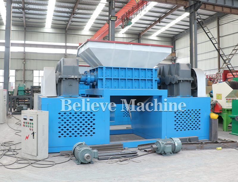 Durable Industrial Metal Shredder Equipment Heavy Duty Double Shaft Metal Shredder Machine