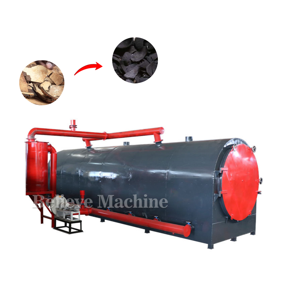 Wood Log Coconut Shell Carbonizing Kiln For Charcoal Carbonization Furnace Short Cooling Time Biochar Machine