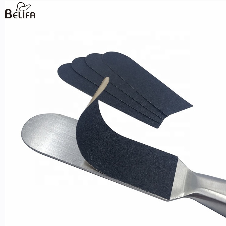 10pcs sandpaper replacement professional double sided pedicure dead skin callus remover stainless steel metal foot file