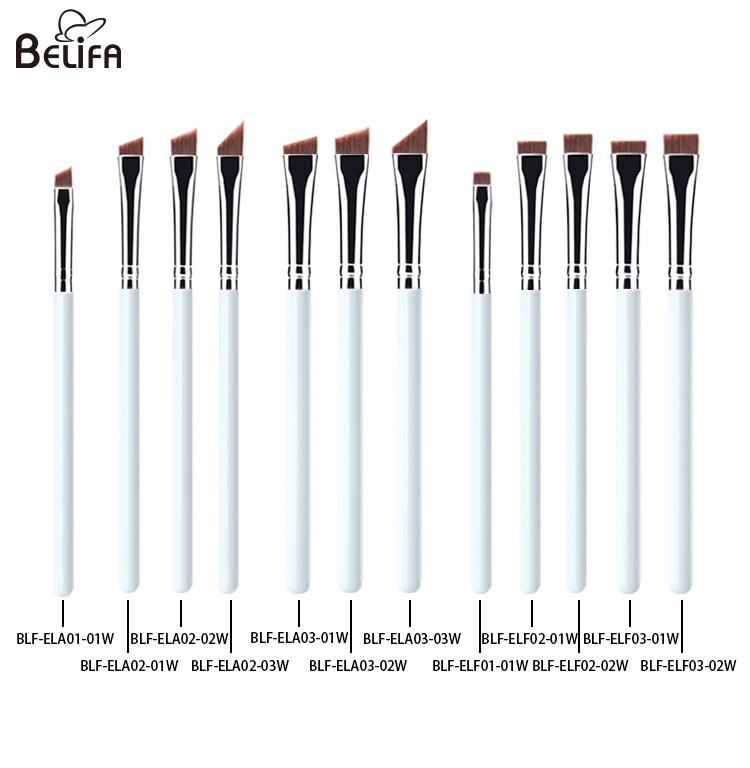 private label custom angular concealer eye tinit precise ultra eyebrow fine angle line thin flat head angled eyeliner brow brush