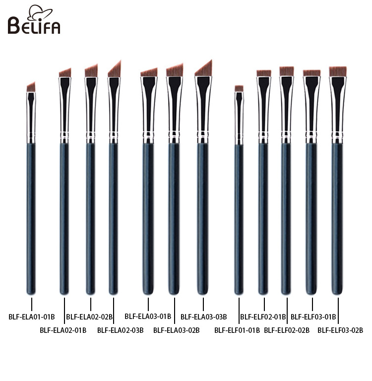 private label custom angular concealer eye tinit precise ultra eyebrow fine angle line thin flat head angled eyeliner brow brush