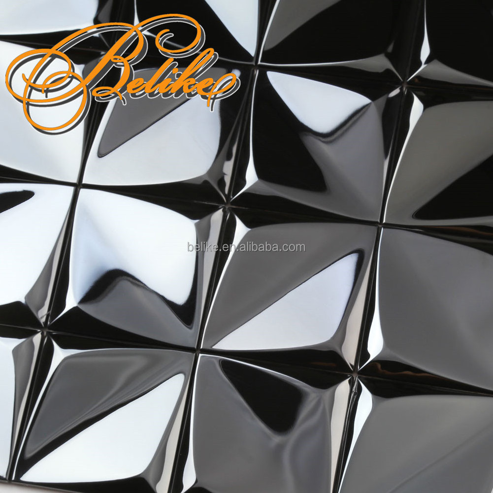 Metal Mosaic Wall Tile Covering Home Decor 3D Effect Sumptuous Design Casino Hotel Feature Accent Kitchen Backspace