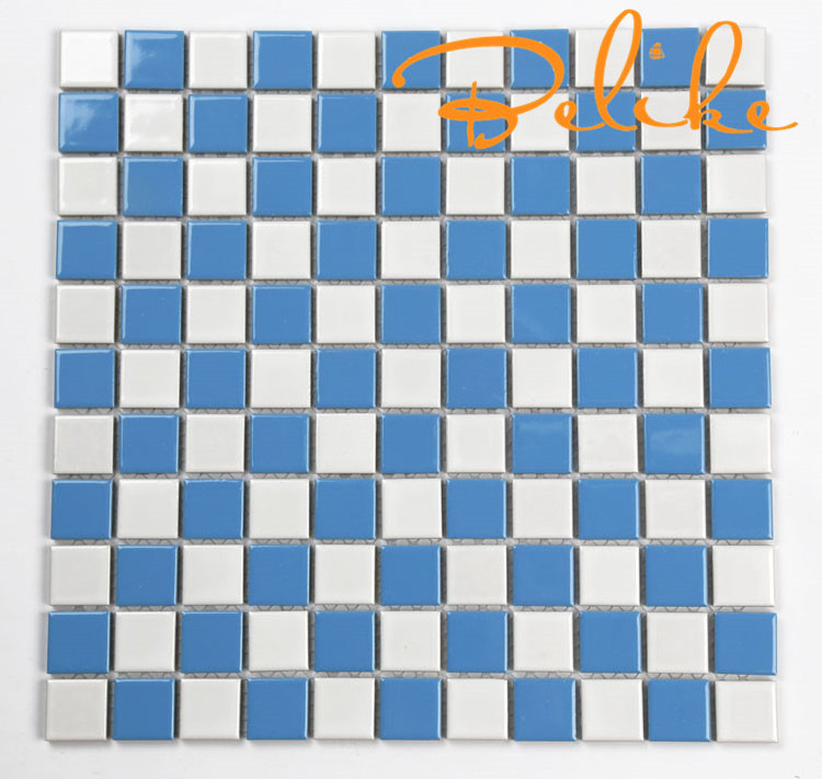 Regular Square Ceramic Mosaic Tiles Swimming Pools Modern Style Common Design Simple European Mediterranean Styles