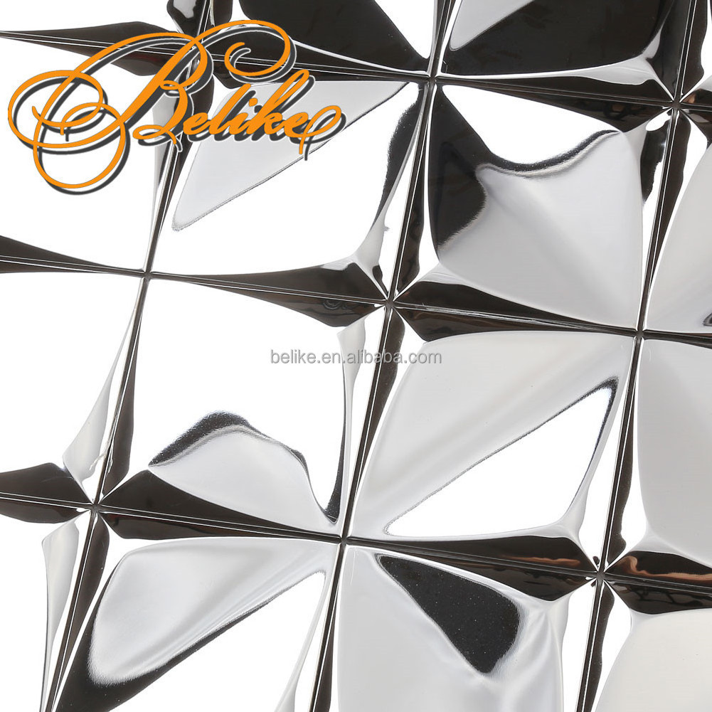 Metal Mosaic Wall Tile Covering Home Decor 3D Effect Sumptuous Design Casino Hotel Feature Accent Kitchen Backspace