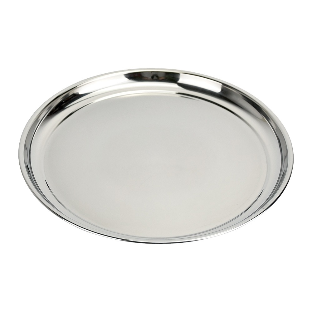 Stainless Steel Tray Serving Plate Food Waiters Indian Thali Dish Mess Catering Tray