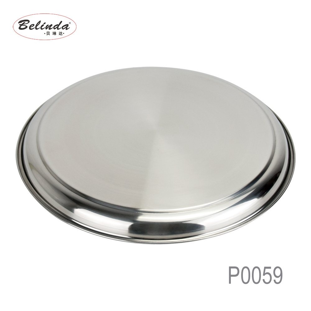 Stainless Steel Tray Serving Plate Food Waiters Indian Thali Dish Mess Catering Tray