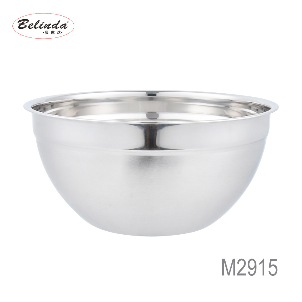 Hot Sale Stainless Steel Mixing Bowl Kitchen functional Large Capacity Salad Bowl Set