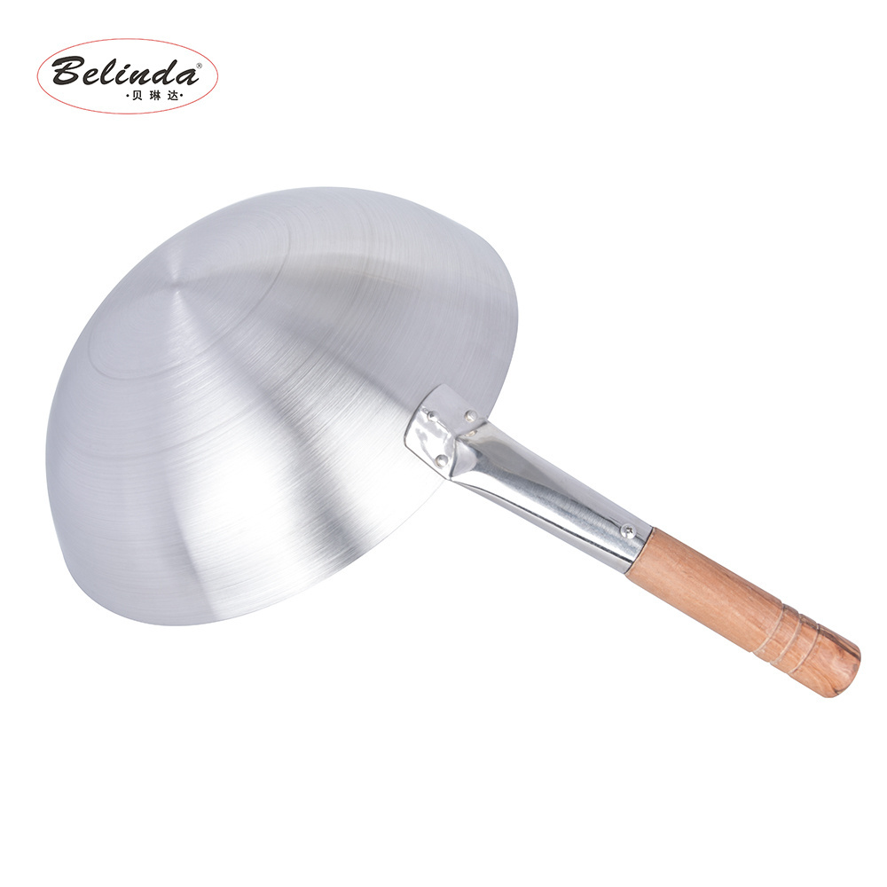 Factory direct sale Chinese stainless steel commercial wok cookware wok handles