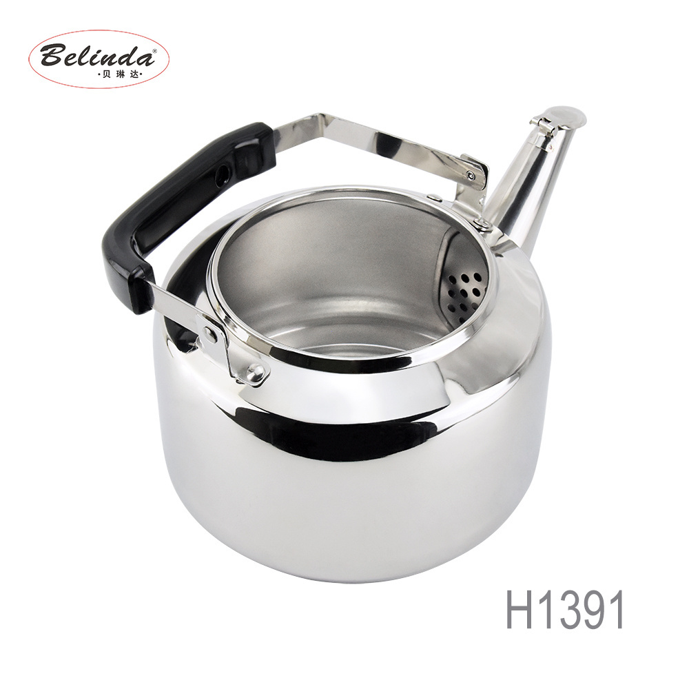 Kitchen Appliance Water Kettle 0.8mm Thickness Stainless Steel Teapot