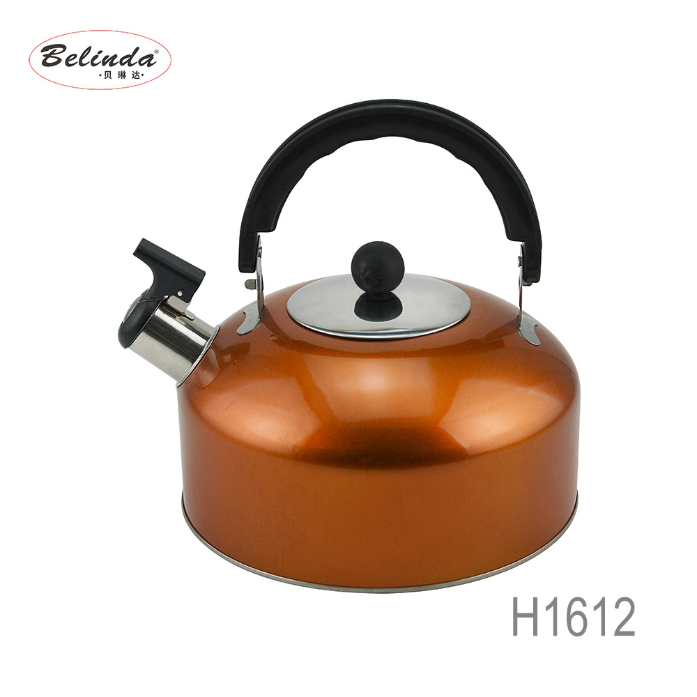 Colorful Printing Cheap Metal Stainless Steel Water Tea Boiling Kettle Whistling