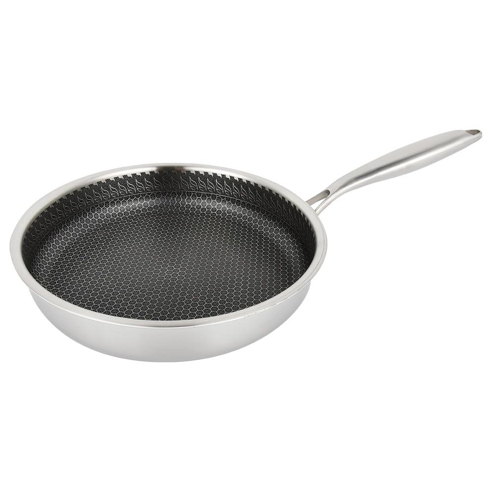 Home And Kitchen Triply Stainless Steel Cookware Thickened Deep Frying Pan Saucepan Cooking Pan Non Stick Fry Wok