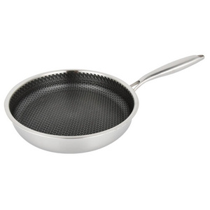 Home And Kitchen Triply Stainless Steel Cookware Thickened Deep Frying Pan Saucepan Cooking Pan Non Stick Fry Wok