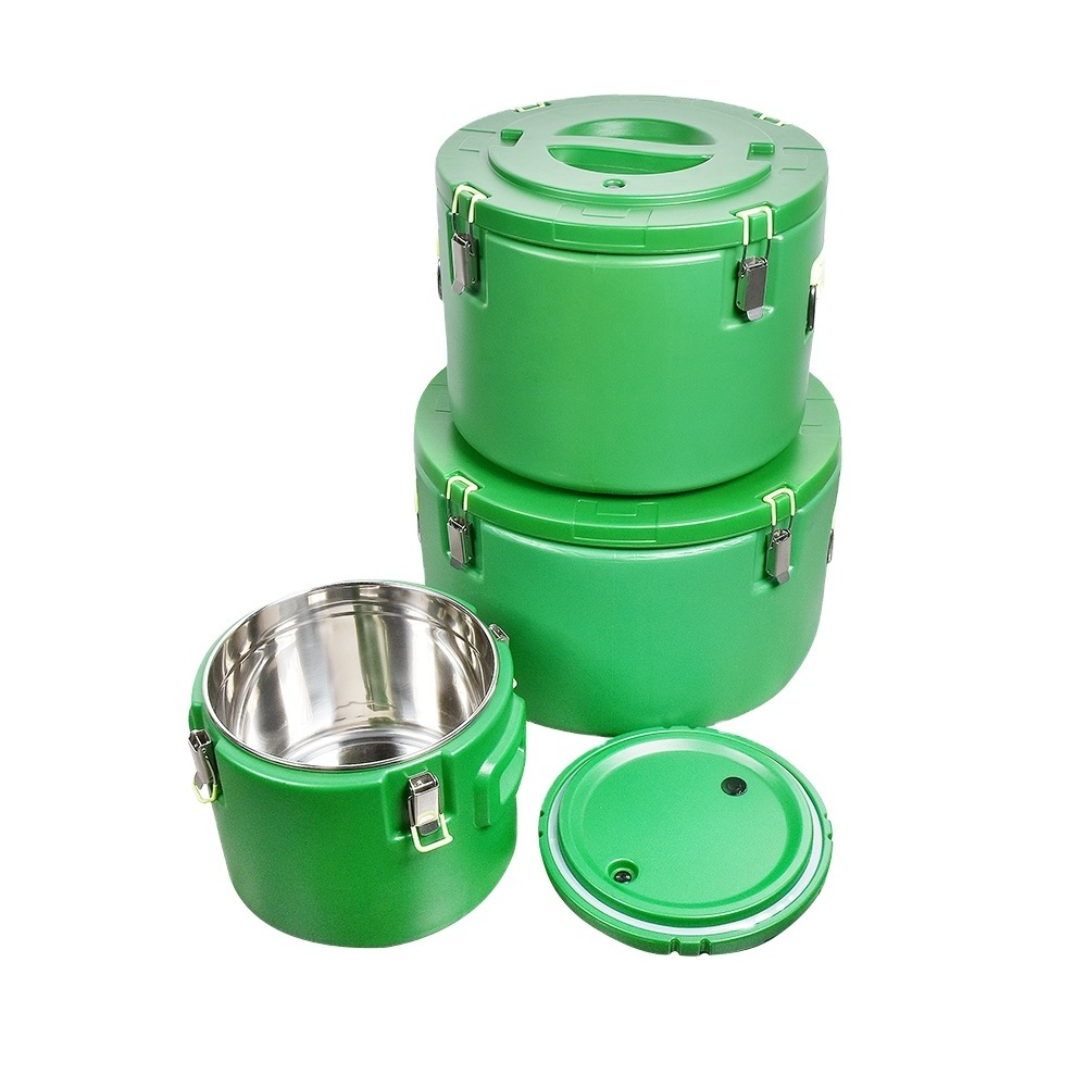 Stainless Steel Heat Temperature Preservation Insulation Barrel Pot Food Barrel Containers Milk Tea Warmer Bucket