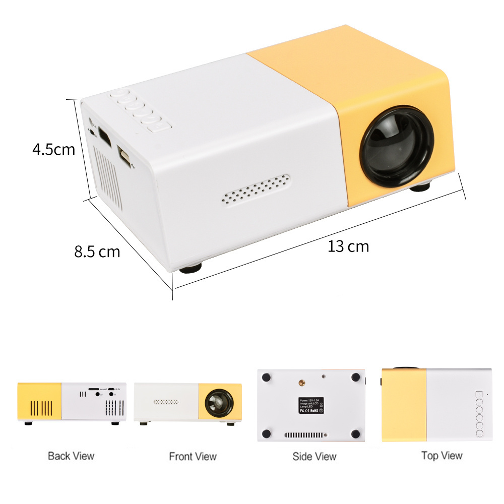 Best Selling Proyector Hd Home Theater Projector Portable hd video proiettore Yellow Mini Projetor