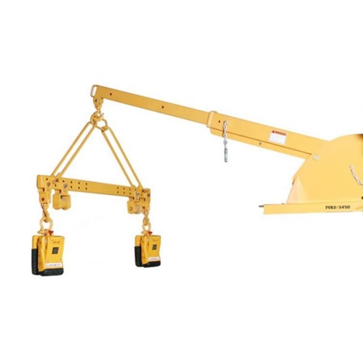 Steel adjustable lifting spreader beam for rotating and lift stone