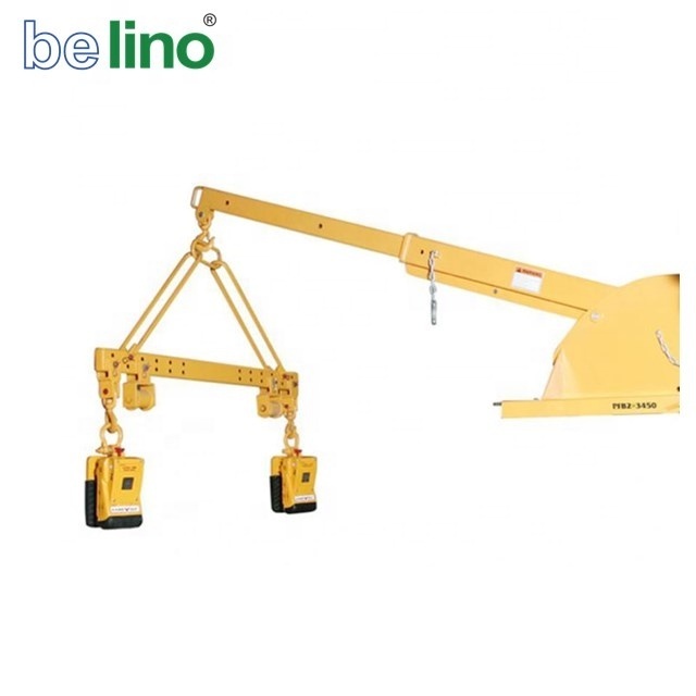 Steel adjustable lifting spreader beam for rotating and lift stone