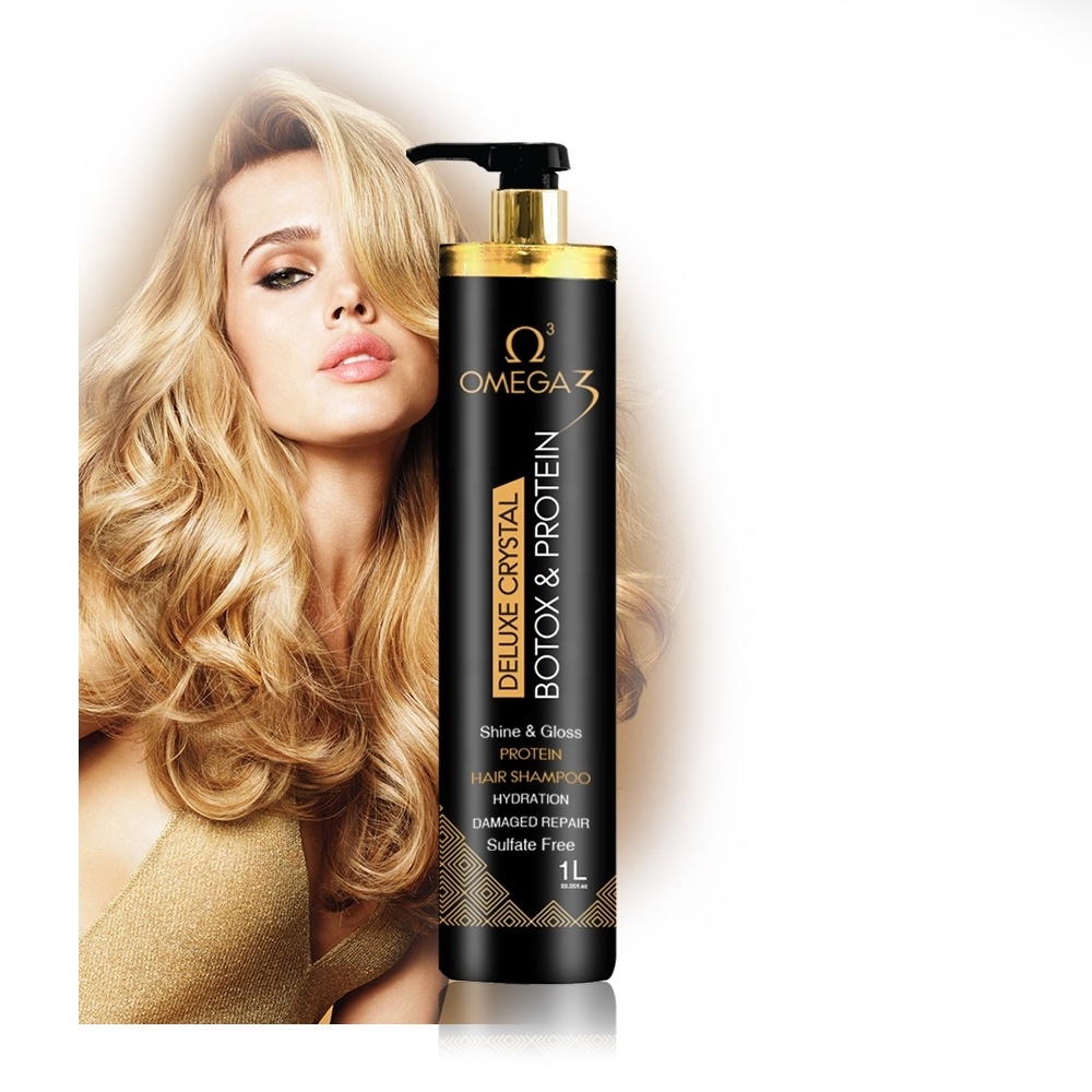 OEM Shampoo Manufacturers omega3 moisture hair shampoo with protein and keratin 1000ml