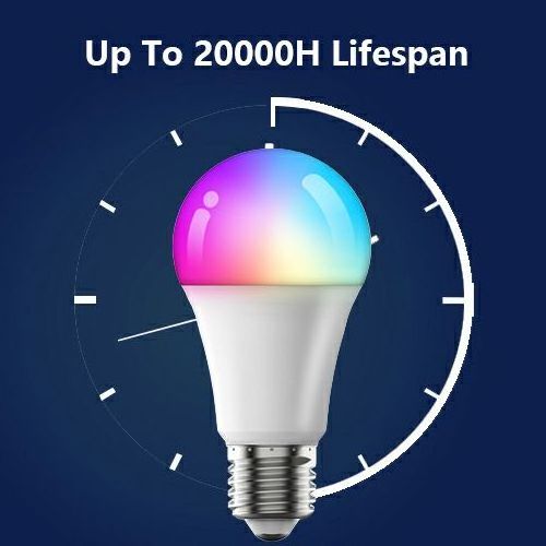 E26 9W 800LM WIFI LED Bulb RGB Smart Light Bulbs Work with Alexa and Google Home