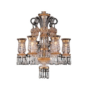 2023 Bohemian Classic Luxury Plated Golden with Crystal Pendant Exquisite Workmanship Crystal Chandelier Lighting