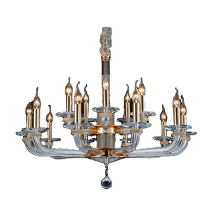 living room Mid Century Post Modern Gold Brass chandelier Luxury Crystal Chandelier