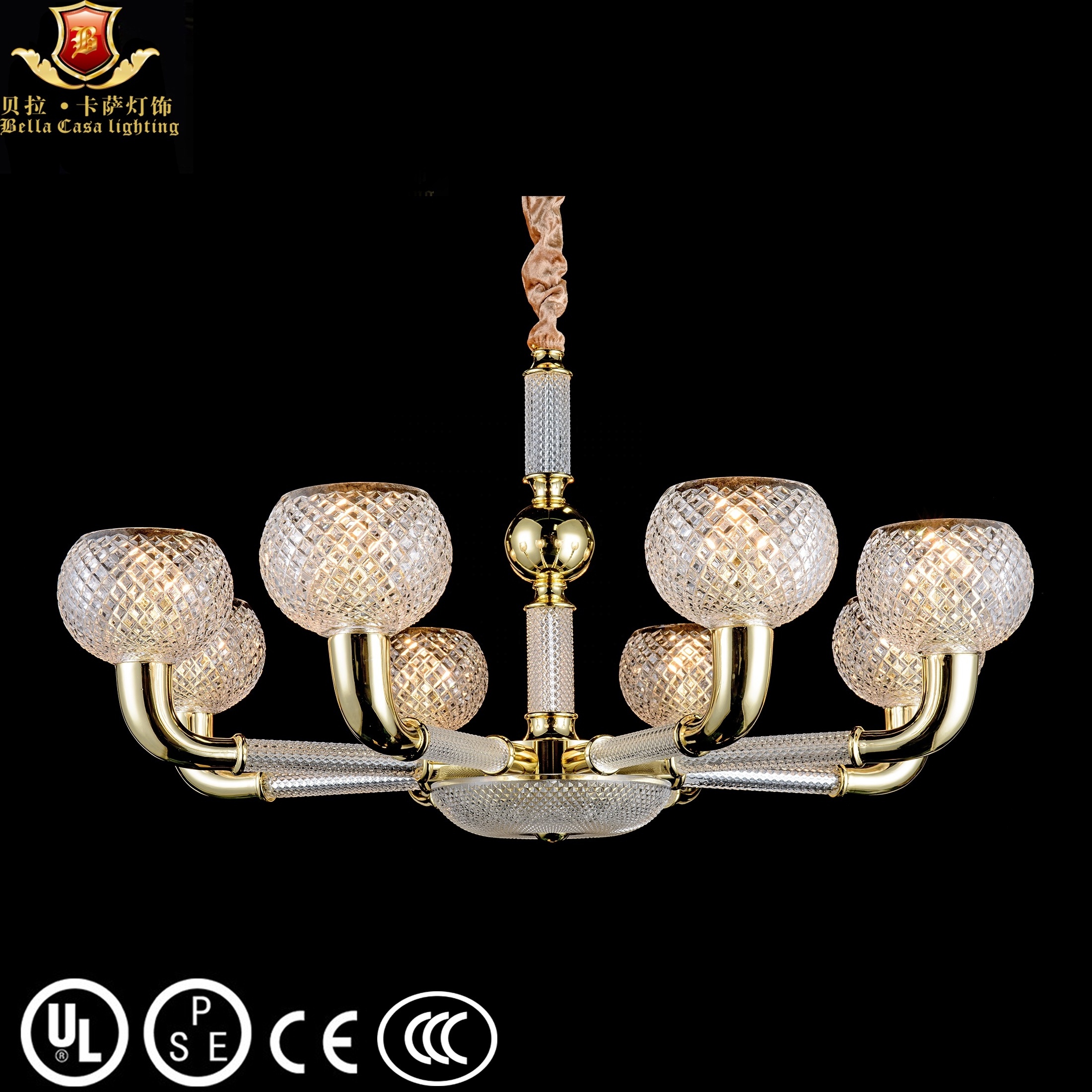 2023 High quality modern  elegance gold   metal European style crystal chandelier lighting