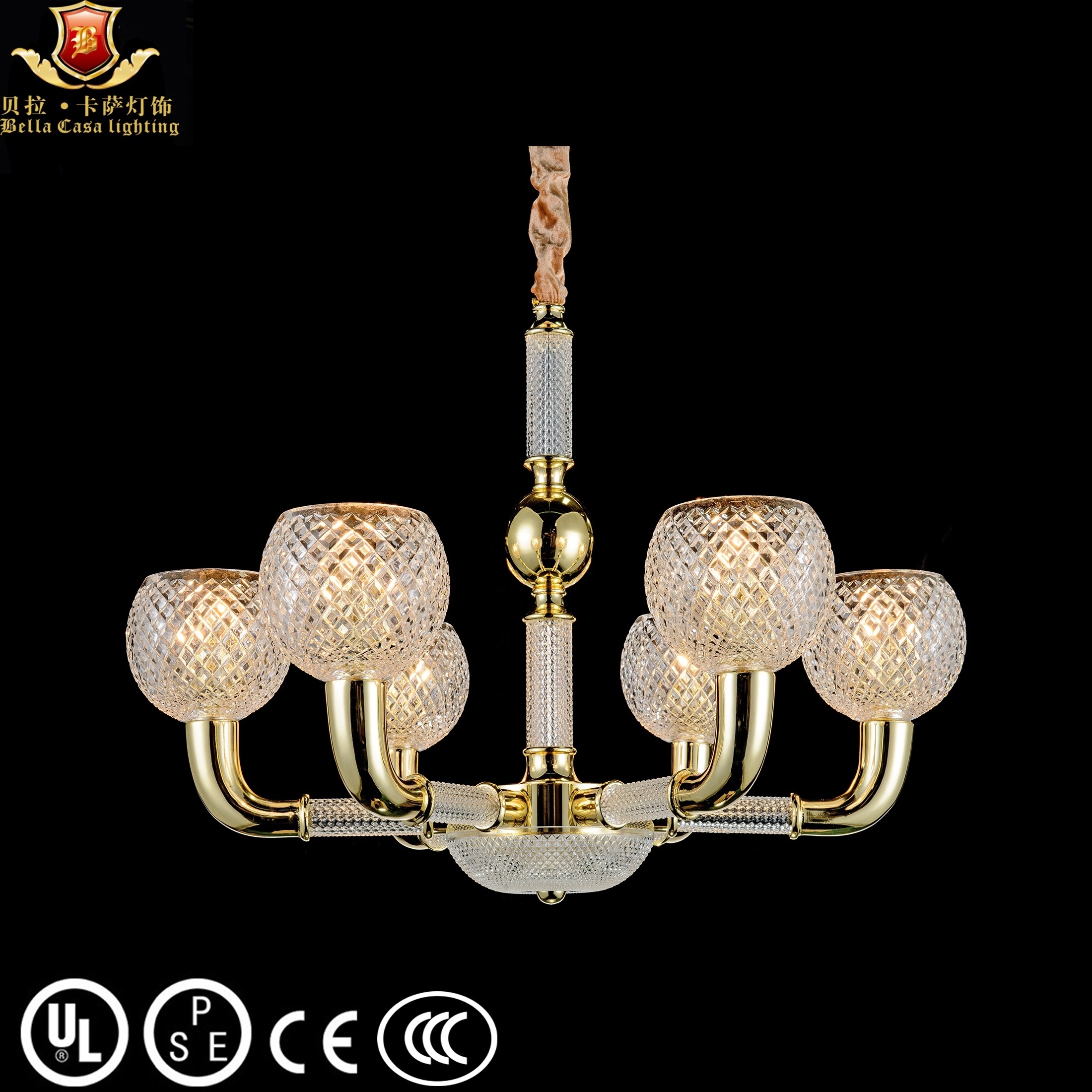 2023 High quality modern  elegance gold   metal European style crystal chandelier lighting