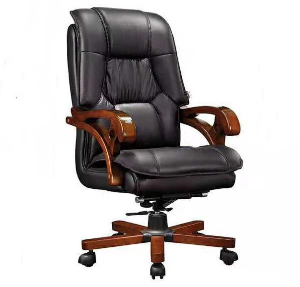 High quality business use ergonomic genuine leather luxury executive components office chair