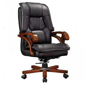 High quality business use ergonomic genuine leather luxury executive components office chair