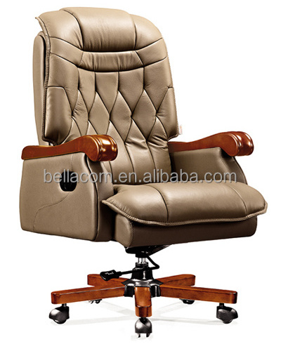 High quality business use ergonomic genuine leather luxury executive components office chair