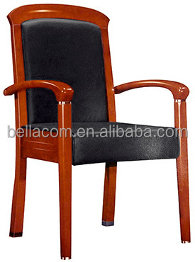 Factory direct sales new wooden leather high end office visitor conference chair